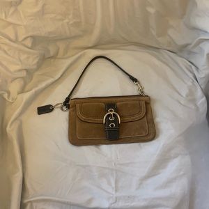 Coach Suede Wristlet